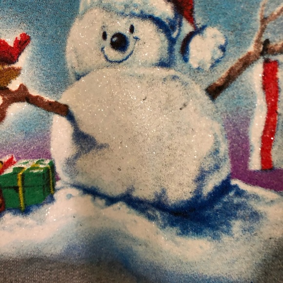 NWOT-Jerzees Grey Christmas Sweatshirt sized LGG? - Picture 3 of 6